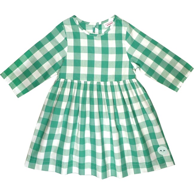 Winnie Dress, Forest Green Buffalo Check - Dresses - 1