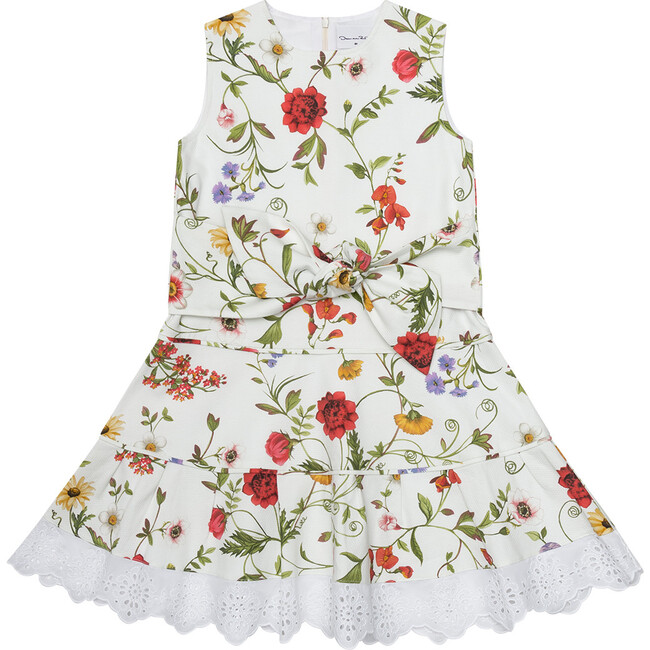 Tied Dress, White - Dresses - 1