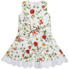 Tied Dress, White - Dresses - 1 - thumbnail