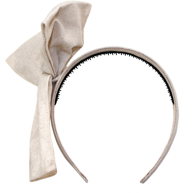 Ever After Bow, Linen - Hair Accessories - 1