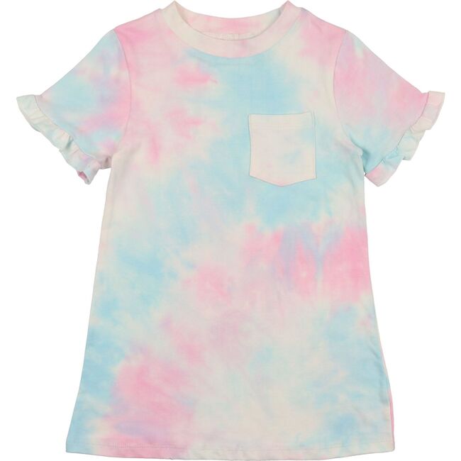 Tie Dye Dress, Pink & Blue - Dresses - 1