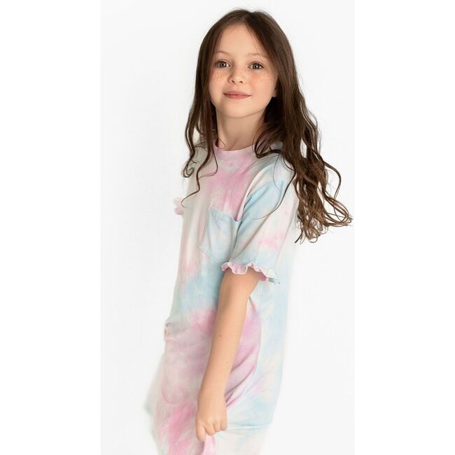 Tie Dye Dress, Pink & Blue - Dresses - 3