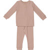 Ribbed Henley Set, Dove Grey - Loungewear - 1 - thumbnail