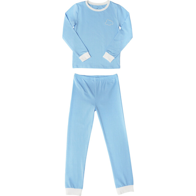 Lulu PJ Set, Blue - Pajamas - 1