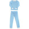 Lulu PJ Set, Blue - Pajamas - 1 - thumbnail