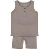 Henley Tank Set, Grey - Mixed Apparel Set - 1 - thumbnail
