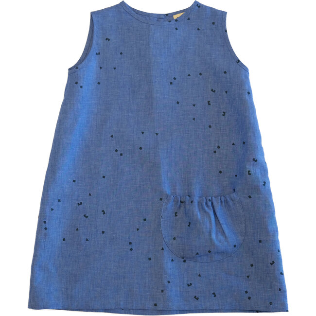Sac Dress, Logo Print Blue
