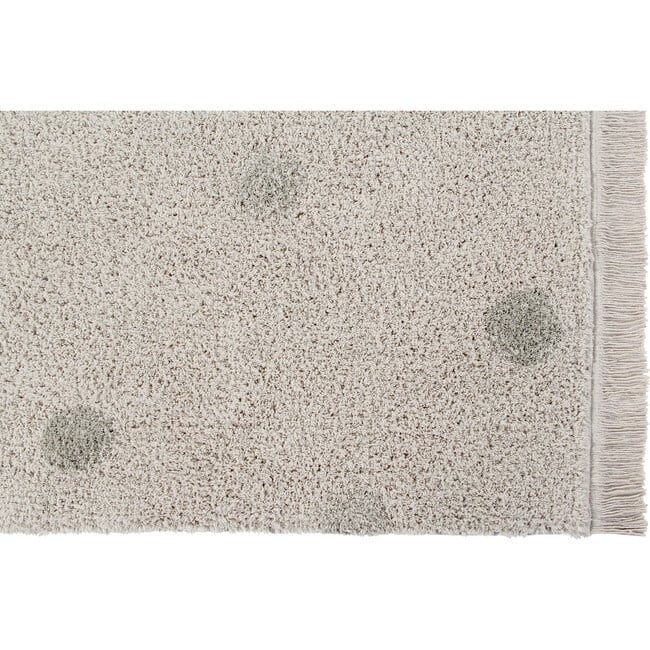 Hippy Dots Washable Rug, Natural/Olive - Rugs - 3