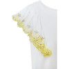 Anne Flare Sleeve Embroidery T-Shirt, White - Tees - 3