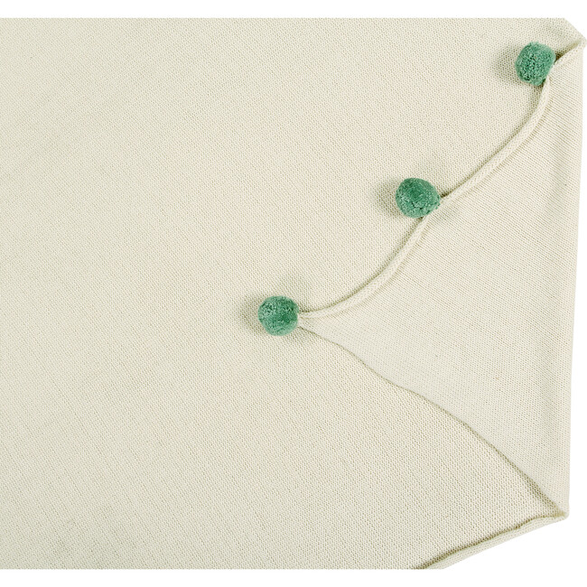 Bubbly Baby Blanket, Natural/Green - Blankets - 4