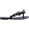 Harmonic Studs Flip Flop, Black Gold - Slip Ons - 2