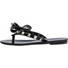 Harmonic Studs Flip Flop, Black Gold - Slip Ons - 3