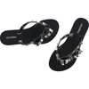 Harmonic Studs Flip Flop, Black Gold - Slip Ons - 5