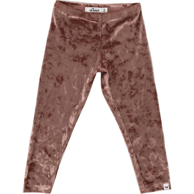 Luxe Velvet Leggings, Clay Crush - Leggings - 1