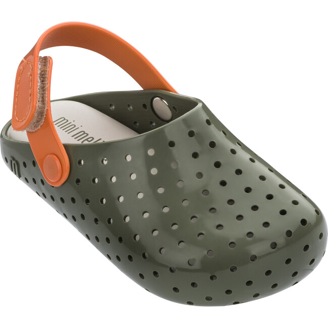 Baby Furadinha Babouche, Green Orange - Sandals - 1