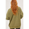 Baggy Crewneck, Olive - Sweatshirts - 2