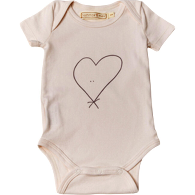 Heart Onesie, White - Onesies - 1