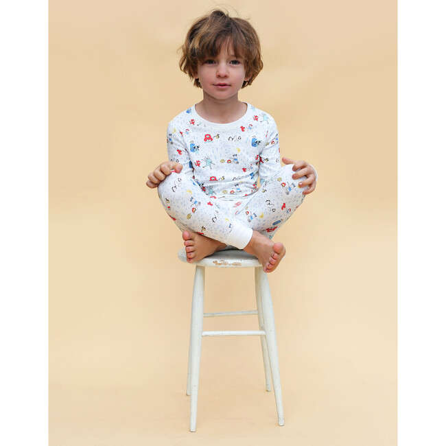 Printed Pajama Set, Winter Friends - Pajamas - 3