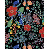Carly Home Monkey Garden Removable Wallpaper, Black Multi - Wallpaper - 1 - thumbnail