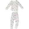 Printed Pajama Set, Winter Friends - Pajamas - 4