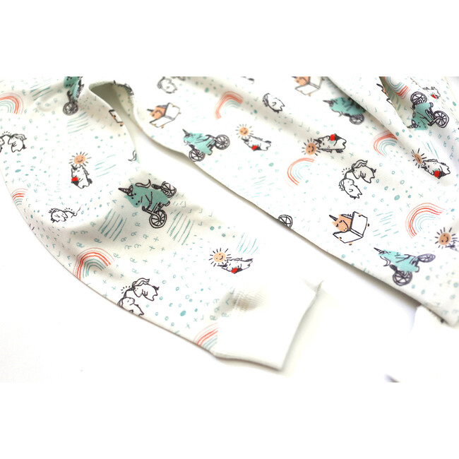 Printed Pajama Set, Unicorns - Pajamas - 6