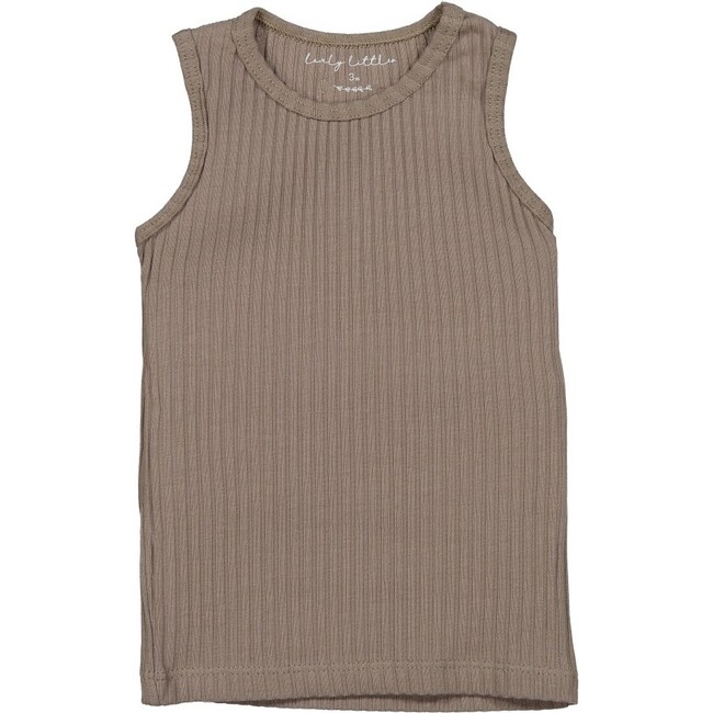 Ribbed Tank, Taupe