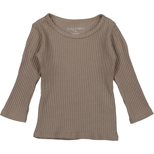 Ribbed Tee, Taupe