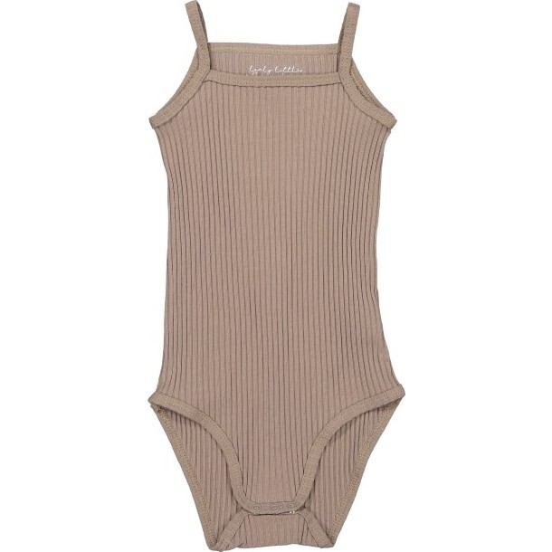 Ribbed Tank Onesie, Taupe