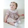 Pink Floral Jaretas Lace Collar Dress - Dresses - 5