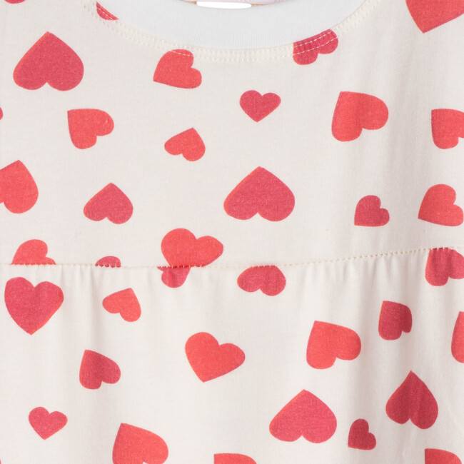 Red Hearts Flutter Sleeve Loungewear Dress - Loungewear - 3