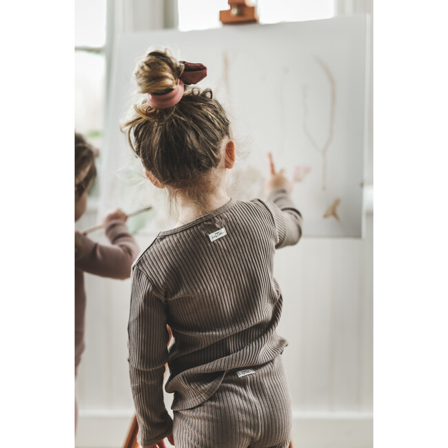 Ribbed Tee, Taupe - Tees - 3