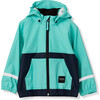 Kids Hooded Rain Jacket, Turquoise - Raincoats - 1 - thumbnail