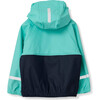 Kids Hooded Rain Jacket, Turquoise - Raincoats - 2