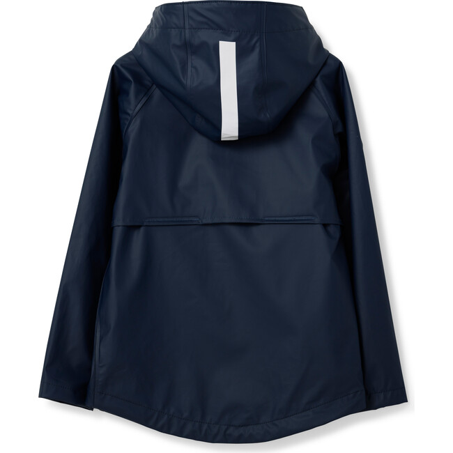 Kids Packable Jacket and Pants Rainset, Navy - Raincoats - 3