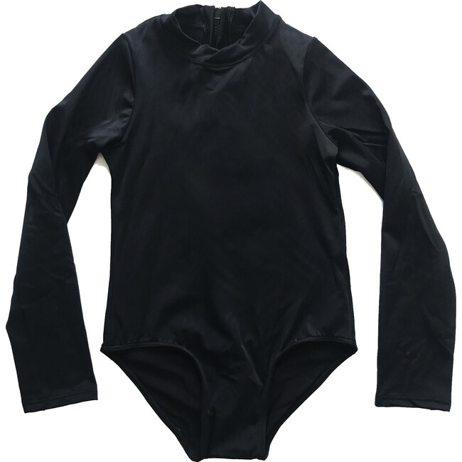 Goldie Long Sleeve One Piece, Black - One Pieces - 1