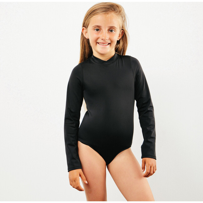 Goldie Long Sleeve One Piece, Black - One Pieces - 2