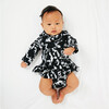 Goldie Ruffle Long Sleeve One Piece, Black; Prints - One Pieces - 2