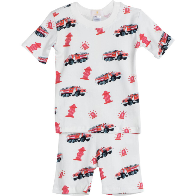 Firetrucks Short Pajama Set - Pajamas - 1