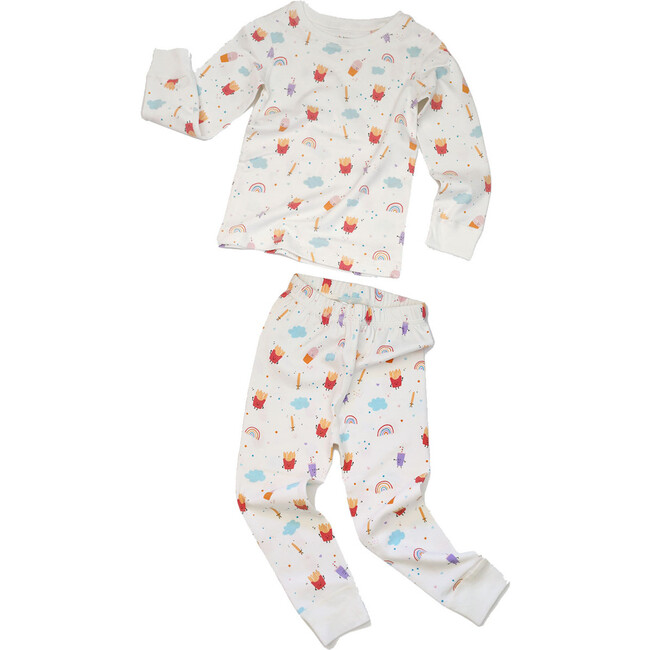 Printed Pajama Set, Fries and Shakes - Pajamas - 6