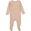 Cotton Snap Romper, Blush - Rompers - 1 - thumbnail