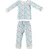 Printed Pajama Set, Clouds - Pajamas - 1 - thumbnail