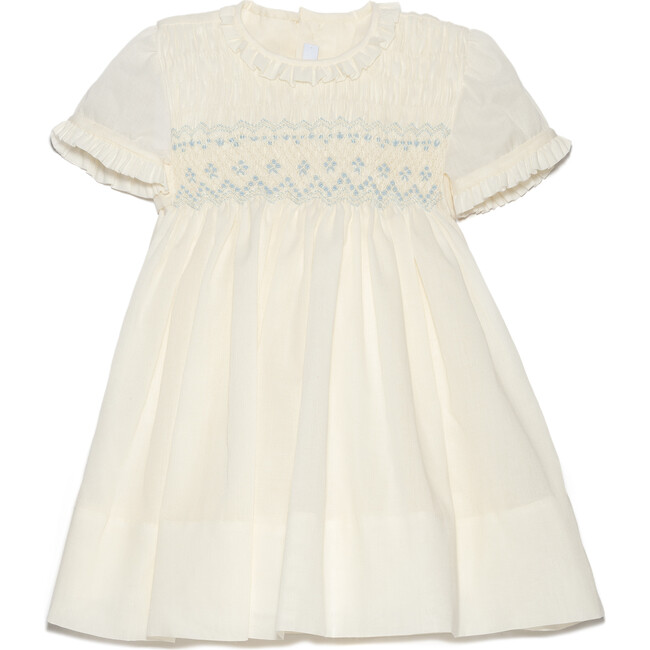Eloise Smocking Dress, Ivory Batiste - Dresses - 1