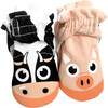 Calf & Piglet, Mismatched Baby Booties - Socks - 1 - thumbnail