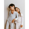 Printed Pajama Set, Blue Stripes - Pajamas - 2