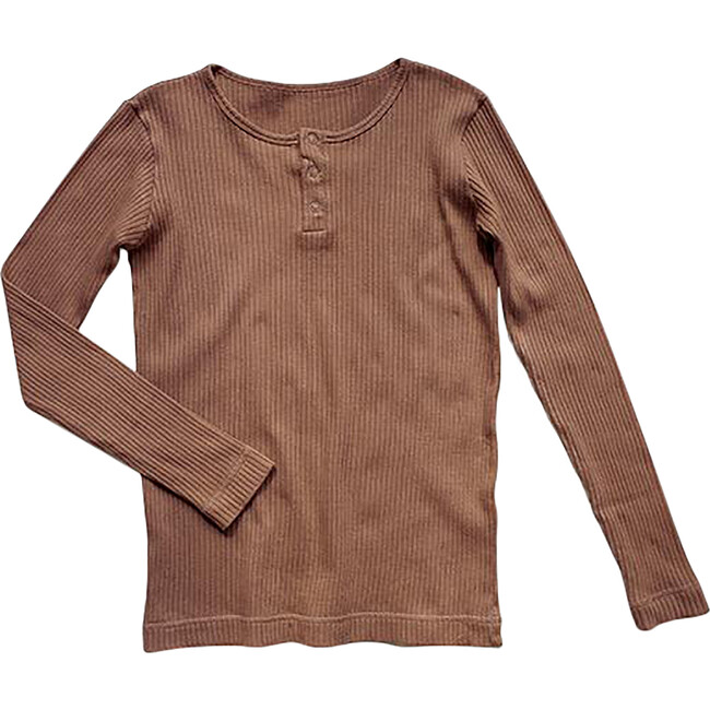 The Women's Ribbed Top, Cinnamon - Sweaters - 1