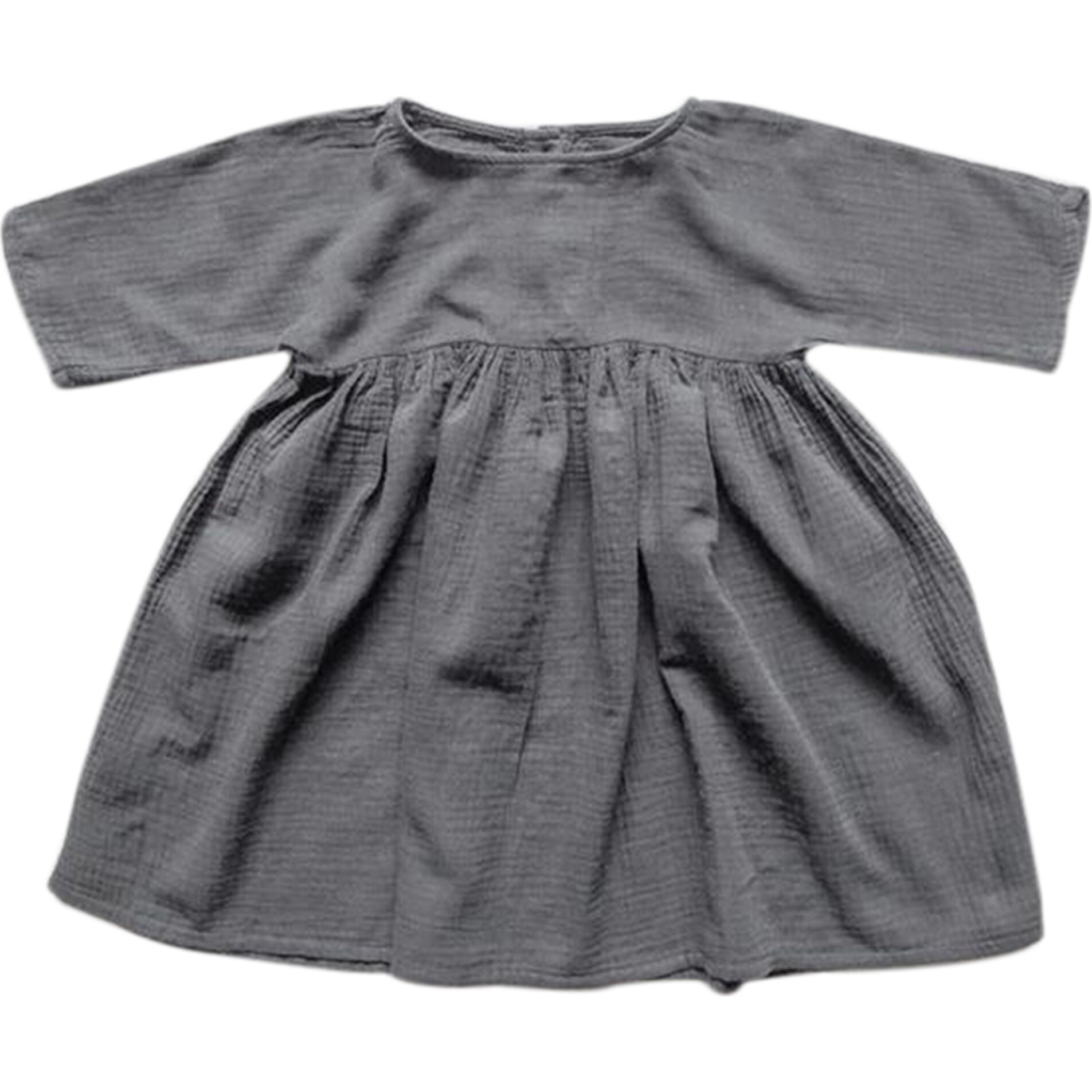 The Muslin Dress, Lead Gray - Dresses - 1