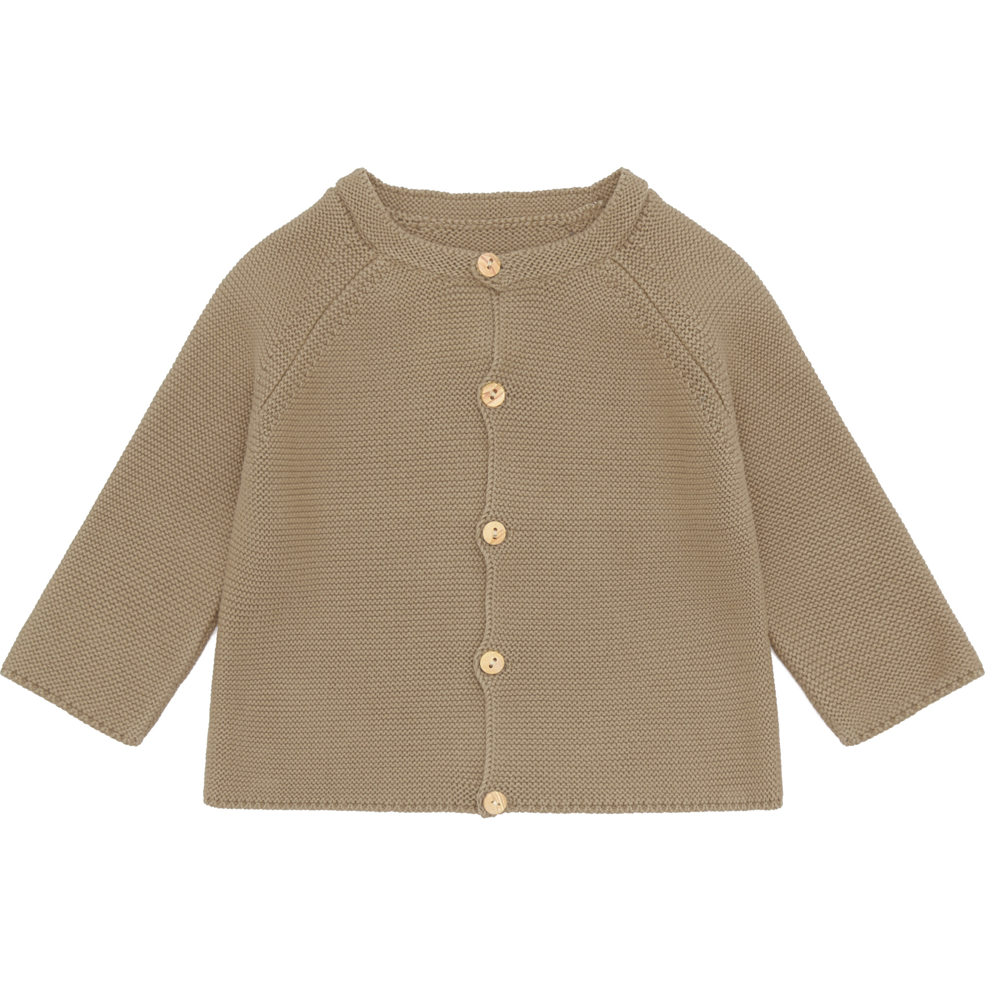 Organic Knit Cardigan, Natural Orange - Cardigans - 1