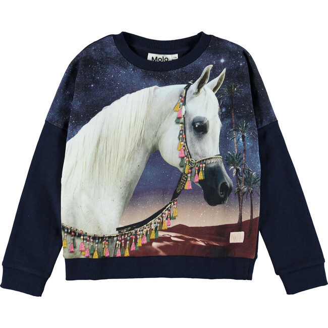 Marigold Arabian Horse Sweatshirt - Molo Tops | Maisonette