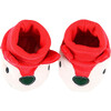 Velvet Bootees, White - Booties - 1 - thumbnail