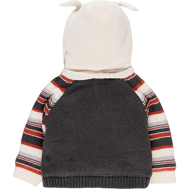 Hooded Knit Jacket, Black - Jackets - 2